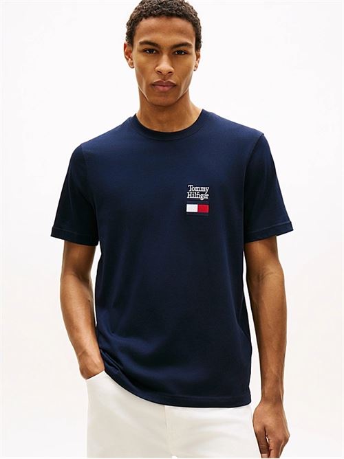 brand love text stack tee TOMMY HILFIGER | MW0MW42367DW5
